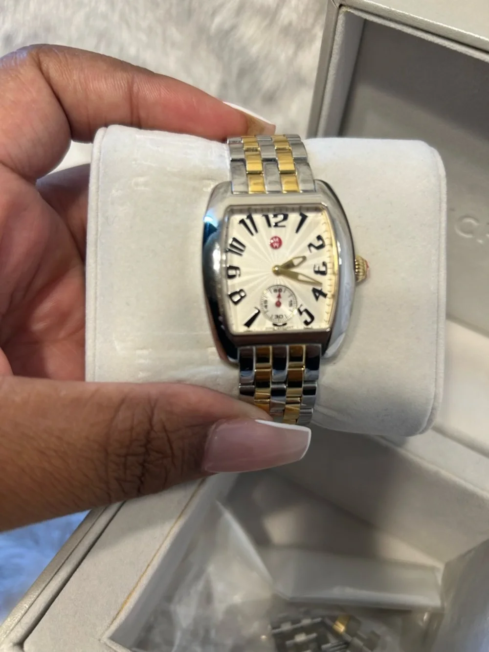 Michele Two-Tone Silver & Gold‎ Urban Mini Watch